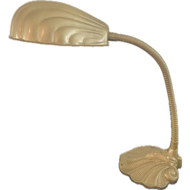 Offered is a fabulous vintage goose neck desk lamp. The flexible new allows easy positioning of the light. Note the...
