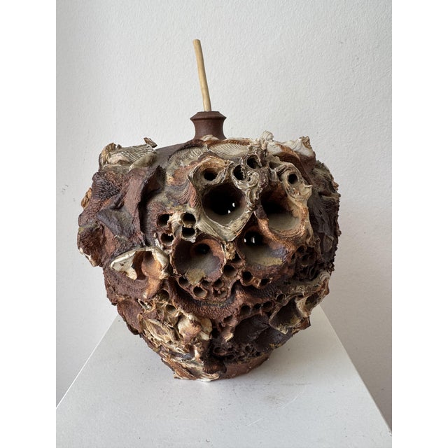 Danish Brutalist Stoneware Table Lamp by Bodil Marie Nielsen, 1970s For Sale - Image 10 of 10