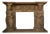 Antique Fireplace in Travertine Marble with Atlases, 1930s For Sale