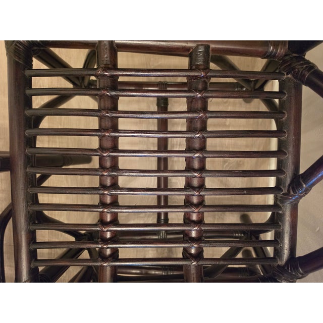 Vintage Chinese Chippendale Organic Bamboo Dining Chairs -Set of 6 For Sale In Los Angeles - Image 6 of 18