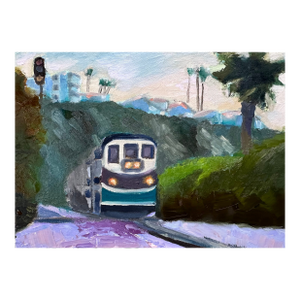 Original Fine Art Painting - Coastal Railway