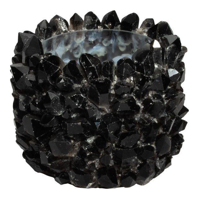 Planter Bowl Grande in Black Quartz For Sale