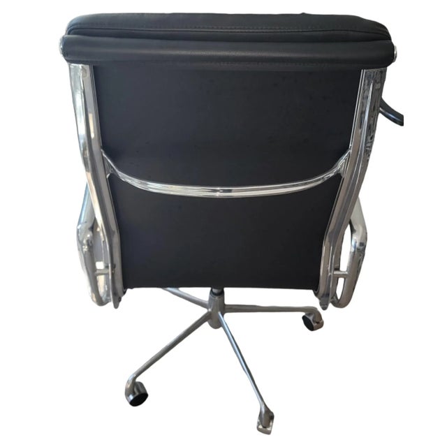 1980s Chrome and Leather Desk Chairs - a Pair For Sale In Los Angeles - Image 6 of 8