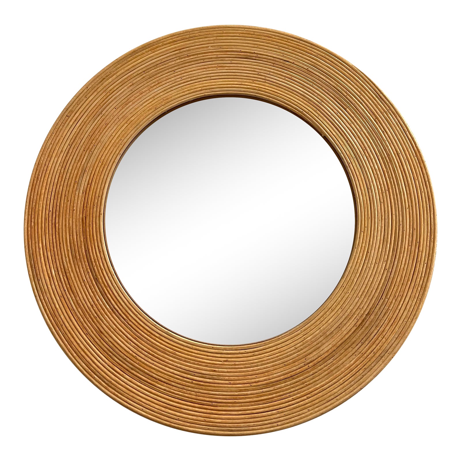 Round Rattan Wall Mirror Chairish