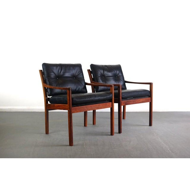 Set of Two Model 806 Fredrik Kayser for Vatne Lounge Chairs in Rosewood, Denmark For Sale In Orlando - Image 6 of 6