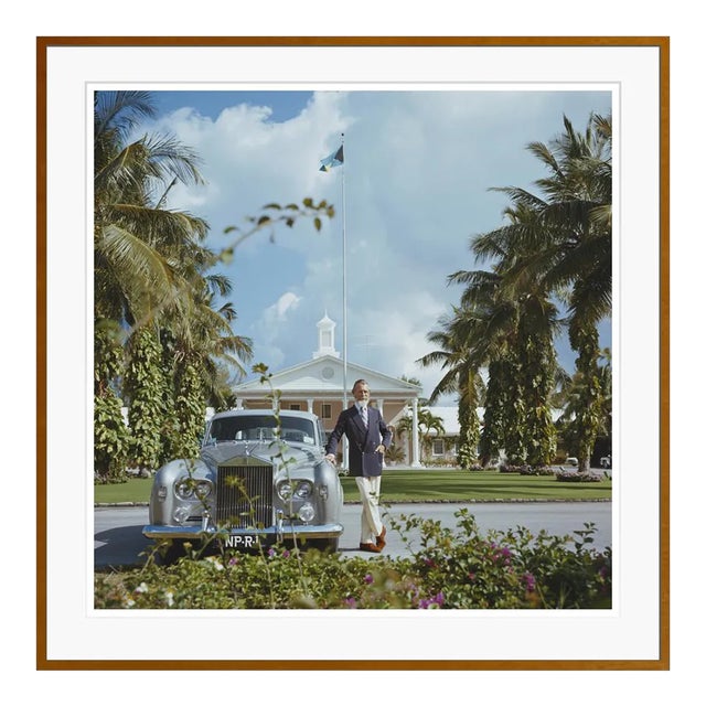 Commander Whitehead 1974 by Slim Aarons Brown Framed C-Print For Sale