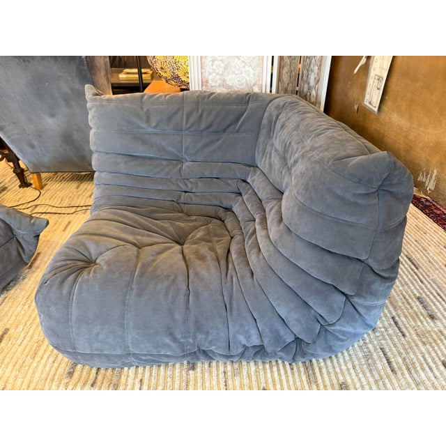 2020s Michel Ducaroy for Ligne Roset Togo Corner Seat, Alcantara Chic For Sale - Image 5 of 12