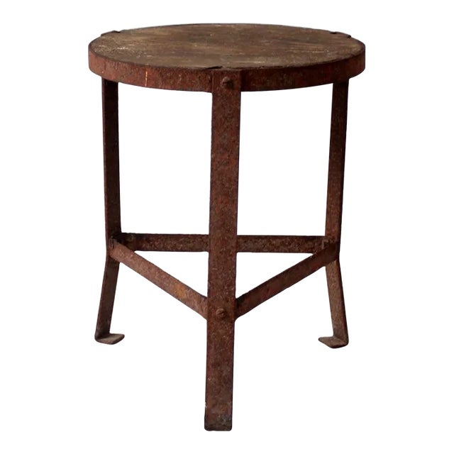 Vintage Industrial Stool For Sale