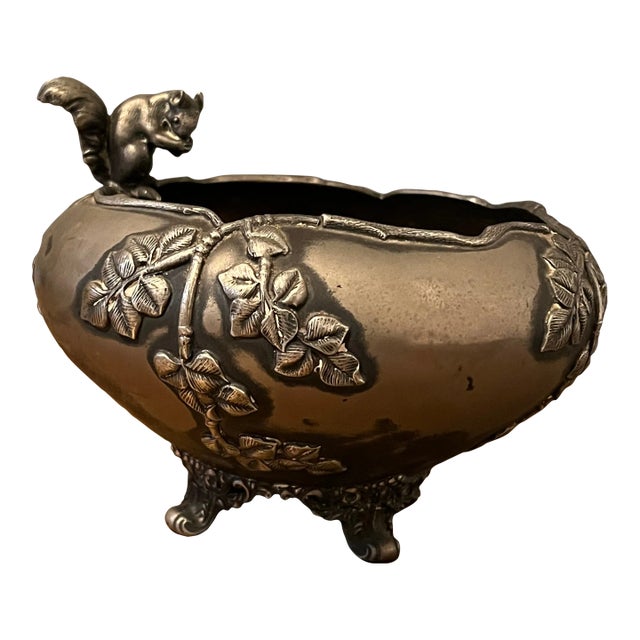 Antique Ornate Quadruple Plate Footed Bowl For Sale