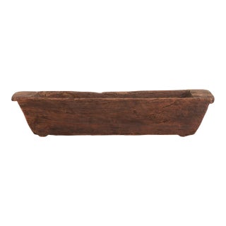 Primitive Hand-Carved Trough Planter For Sale