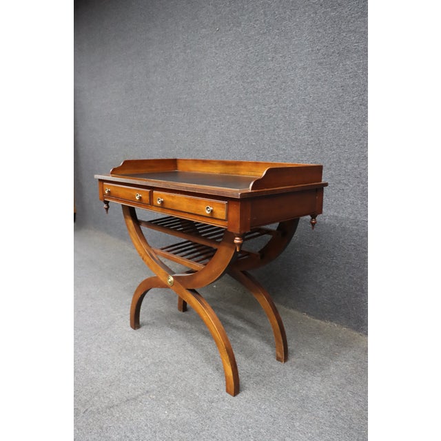 Jasper Cabinet Co. Mahogany Campaign Style Bar Server For Sale - Image 4 of 11