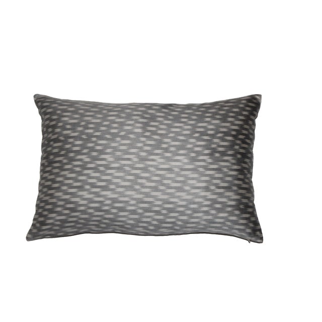 Textile Contemporary Silk Ikat Bohemian Throw Pillow For Sale - Image 7 of 7