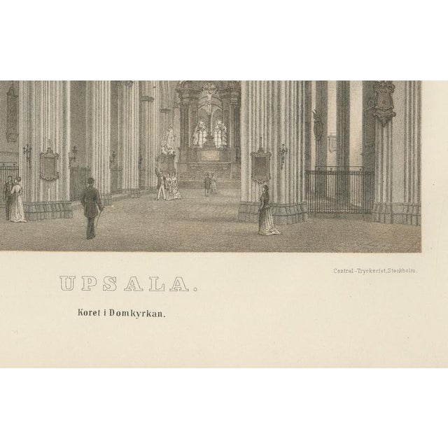 A. Nay, Uppsala Cathedral Choir Interior, 1877, Paper For Sale - Image 6 of 9