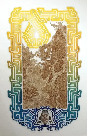 1980s "Legacy of the Ancients" James Rome Signed Intaglio Etching