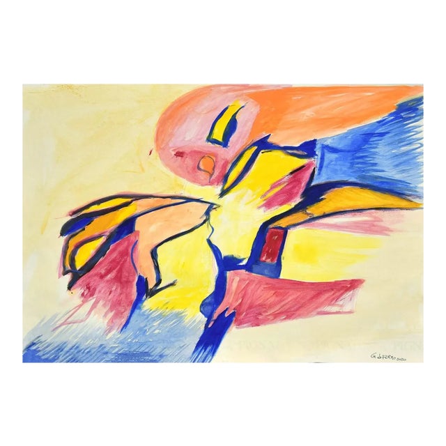 Giorgio Lo Fermo, Geometrical Abstract Composition, 2020, Mixed Media on Paper For Sale