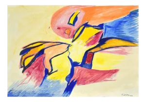 Giorgio Lo Fermo, Geometrical Abstract Composition, 2020, Mixed Media on Paper