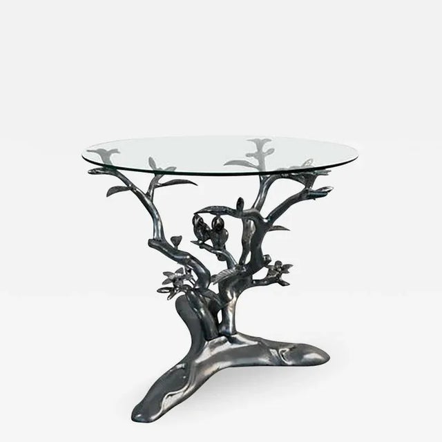 Giacometti Style Parrots Amongst Flowering Tree Table For Sale - Image 9 of 9