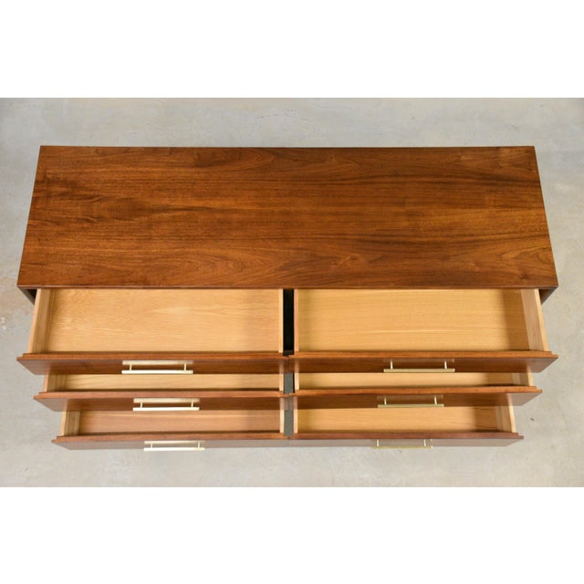 1960s 1960s Refinished Walnut Long Dresser by Ramseur For Sale - Image 5 of 11