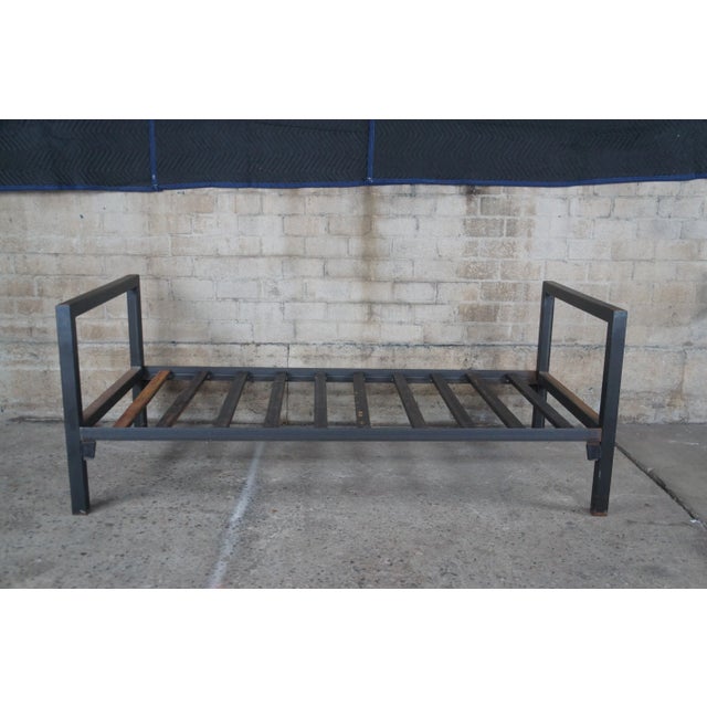 Late 20th Century Industrial Rustic Vintage Steel Modern Minimalist Twin Size Bed Daybed For Sale - Image 6 of 13