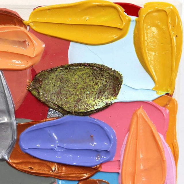 Mid-Century Modern Textured Abstract Painting "Coral Clay" Original Artwork by Shiri Phillips For Sale - Image 3 of 12