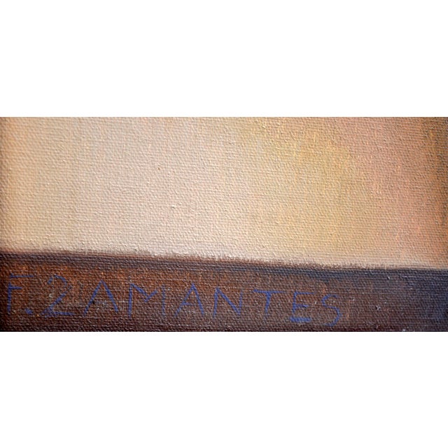 Yellow Mid Century Naturaleza Muerta Con Mangoes (Still Life W. Mangoes) by Francisco Dosamantes For Sale - Image 8 of 10