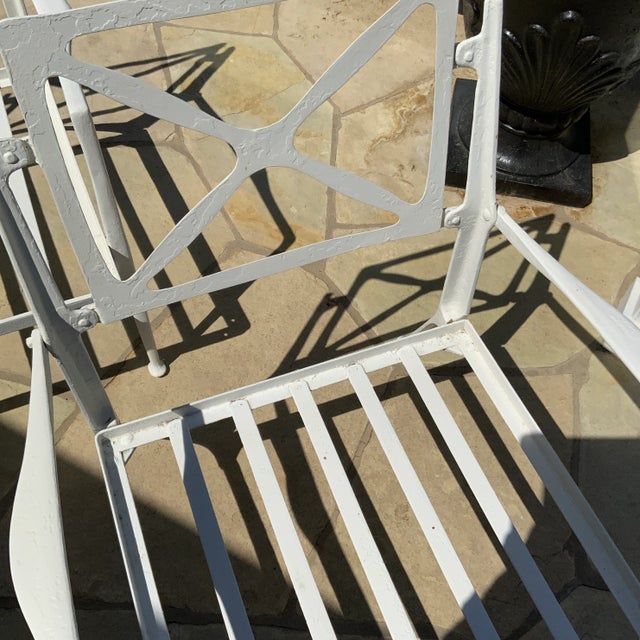 1950s Mid-Century Modern White Bel Air Patio Armchairs - a Pair For Sale - Image 9 of 12