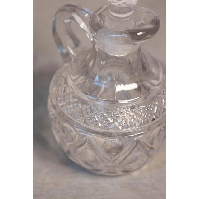 Mid 20th Century Mid 20th Century Miniature Cut Glass olive oil pitcher For Sale - Image 5 of 7