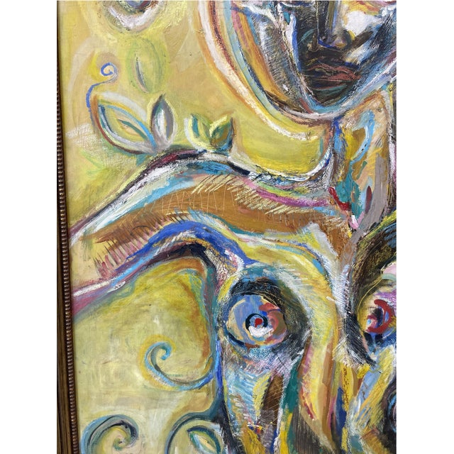 Contemporary Large Abstract Expressionist Figure Oil Painting by Mishelle Ramos De Los Santos For Sale - Image 3 of 6