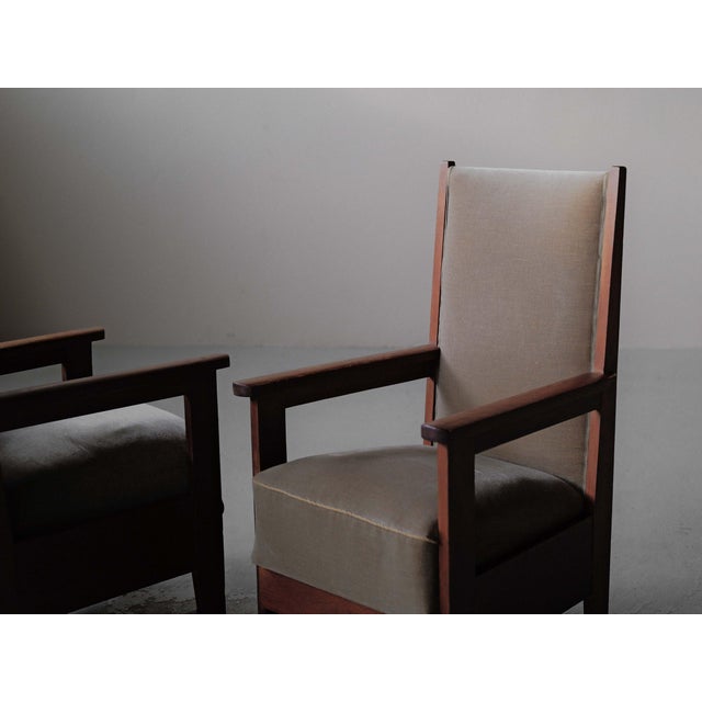 Vintage Amsterdam School Armchairs, 1930, Set of 2 For Sale - Image 10 of 18