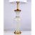 Hollywood Regency 1950 Opaline and Brass Table Lamp For Sale - Image 3 of 6