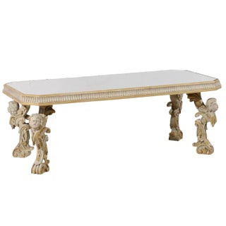 1920s Italian Mirrored Top Coffee Table For Sale