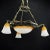 Art Deco Orange and White Pendant Light attributed to Schneider, 1930s For Sale - Image 3 of 12