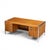 Florence Knoll Style Mid Century Chrome and Walnut Executive Desk For Sale - Image 10 of 10