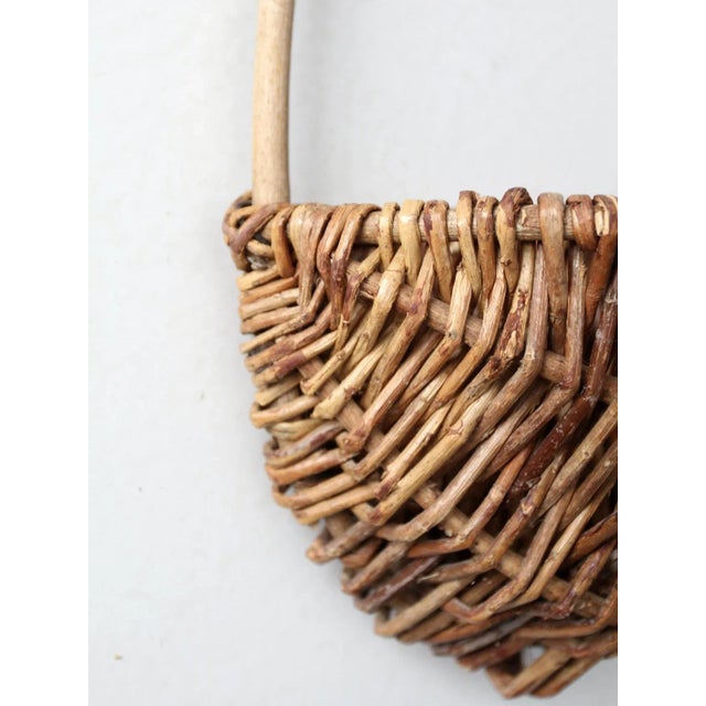 Vintage Woven Wall Basket For Sale - Image 12 of 13
