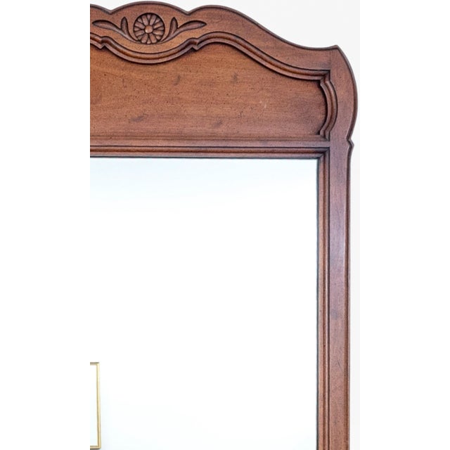 Vintage French Provincial Carved Fruitwood Mirror by John Stuart for John Widdicomb For Sale In Portland, ME - Image 6 of 16