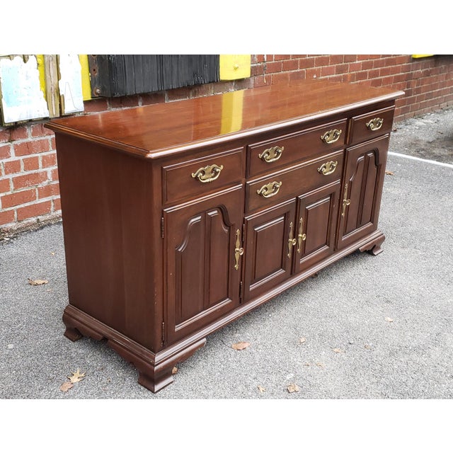 Kling Colonial Cherry Queen Anne Dining Room Buffet C1990s