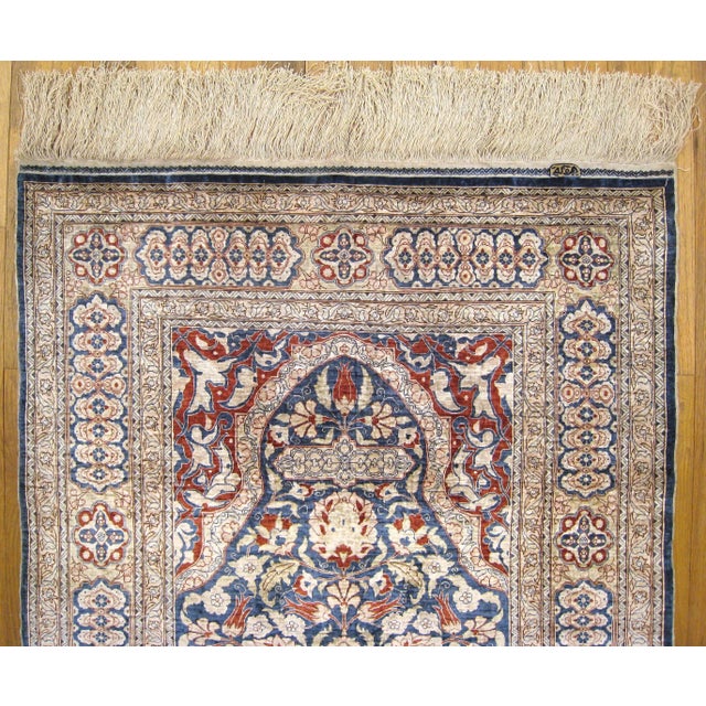 Art Deco 1920s Antique Turkish Hereke Oriental Rug-3’0"x4’6" For Sale - Image 3 of 4