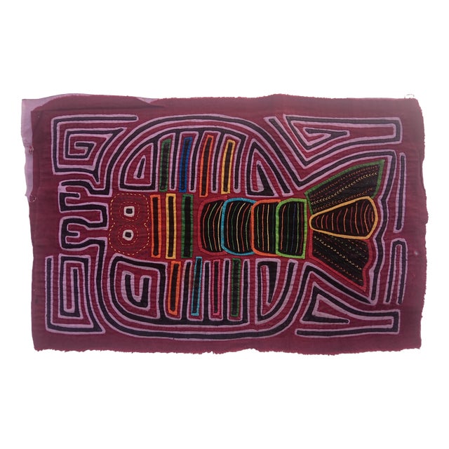 Mola Fabric by Cuna Indians from San Blas Island, Panama, 1970s For Sale