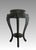 Early 20th Century Antique Japanese Iris Pedestal / Plant Stand, Ebonised Carved Black Wood Side Table For Sale - Image 5 of 16