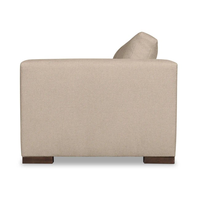 Contemporary Moss Home Hov Sofa 108", Safari Oatmeal For Sale - Image 3 of 7