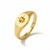 Contemporary Citrine Signet Northern StarRing, Gold Starburst Design Ring for Women, Size 7 For Sale - Image 3 of 4