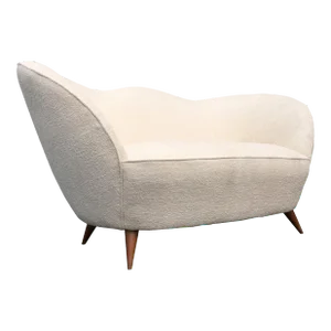 1950s Italian Cream Sofa in the Style of Gio Ponti