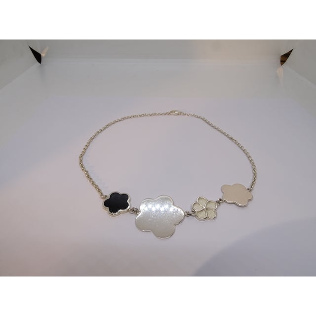 Art Deco Floral Necklace in Sterling Silver from Christofle, France, 2000s For Sale - Image 16 of 18