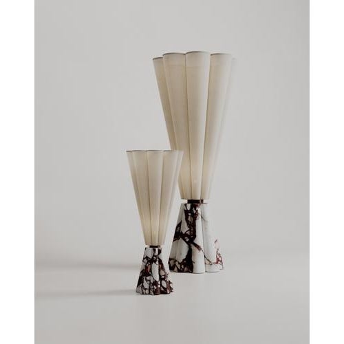 Bouquet Lamp S in Red Marble and Stone by Esther Knopfler For Sale - Image 14 of 18