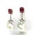 Diamond Rubellite Tourmaline Pearl Earrings 18k Gold 6.25 TCW Certified For Sale - Image 12 of 12