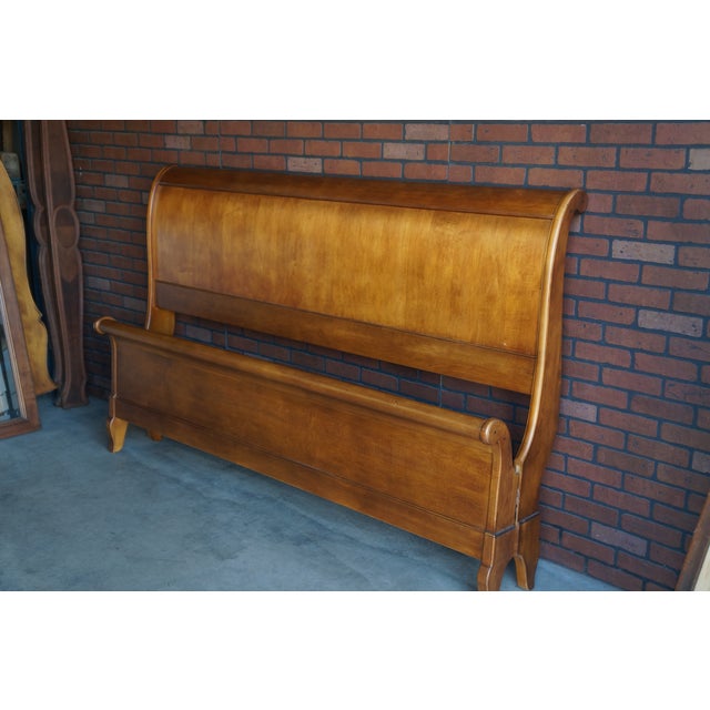 Wood Ethan Allen King Maison Sleigh Bed For Sale - Image 7 of 8