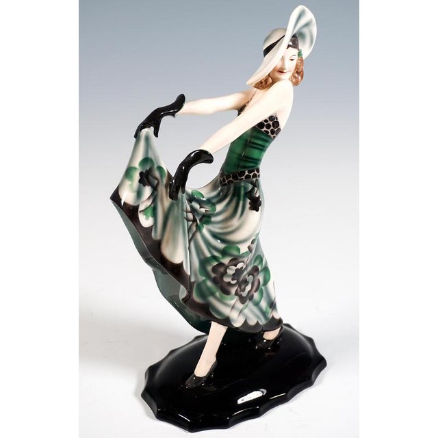 Art Deco The Blonde Dream Dancer attributed to Stephan Dakon for Goldscheider, 1932 For Sale - Image 4 of 7