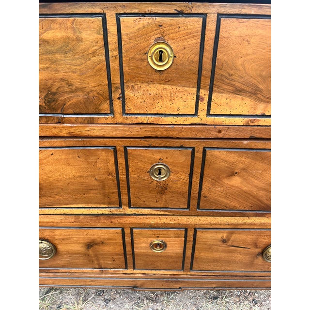 French 19th Century Louis XVI Solid Walnut Chest of Drawers For Sale - Image 9 of 9
