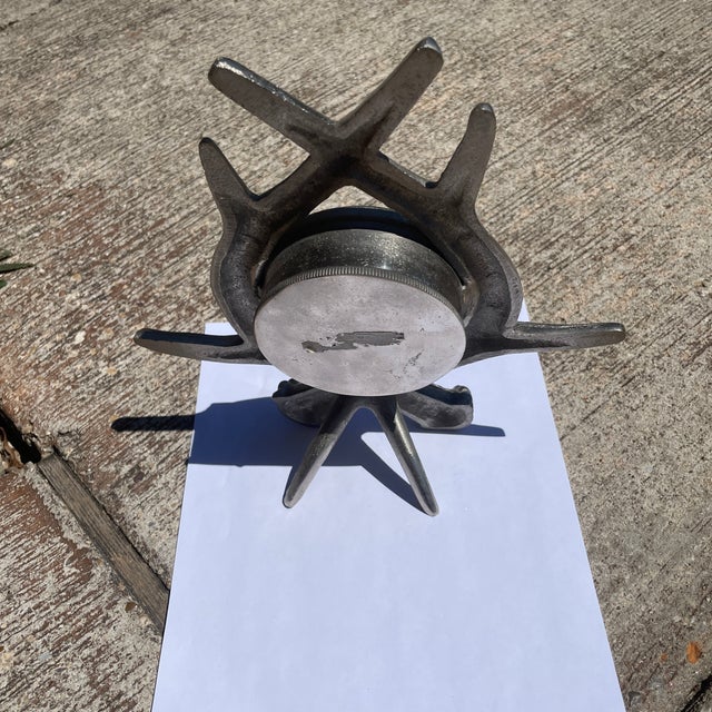 Metal Antler Metal Clock by Hamilton Interiors For Sale - Image 7 of 8