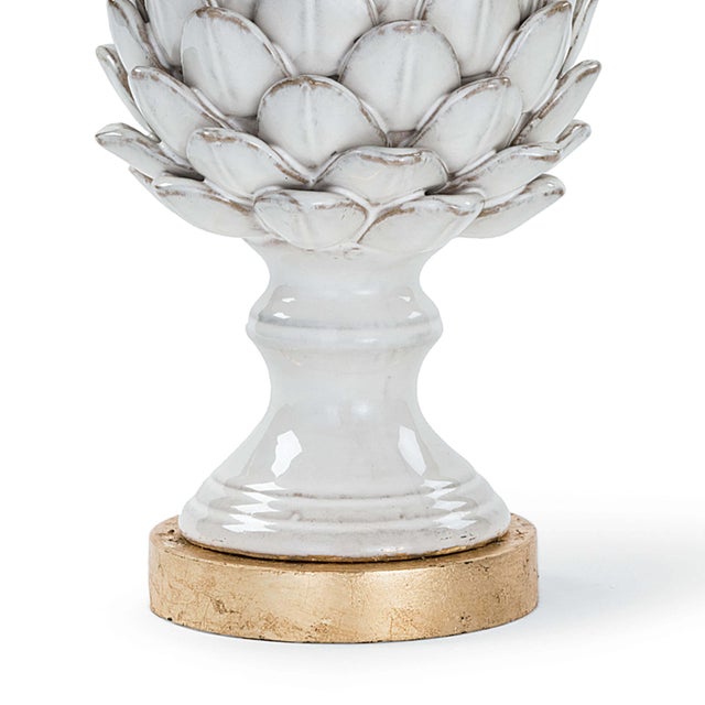 Not Yet Made - Made To Order Regina Andrew Leafy Artichoke Ceramic Table Lamp (Off White) For Sale - Image 5 of 5